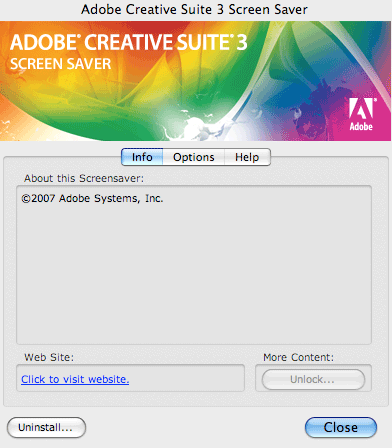 Adobe Creative Suite CS3 Screen Saver